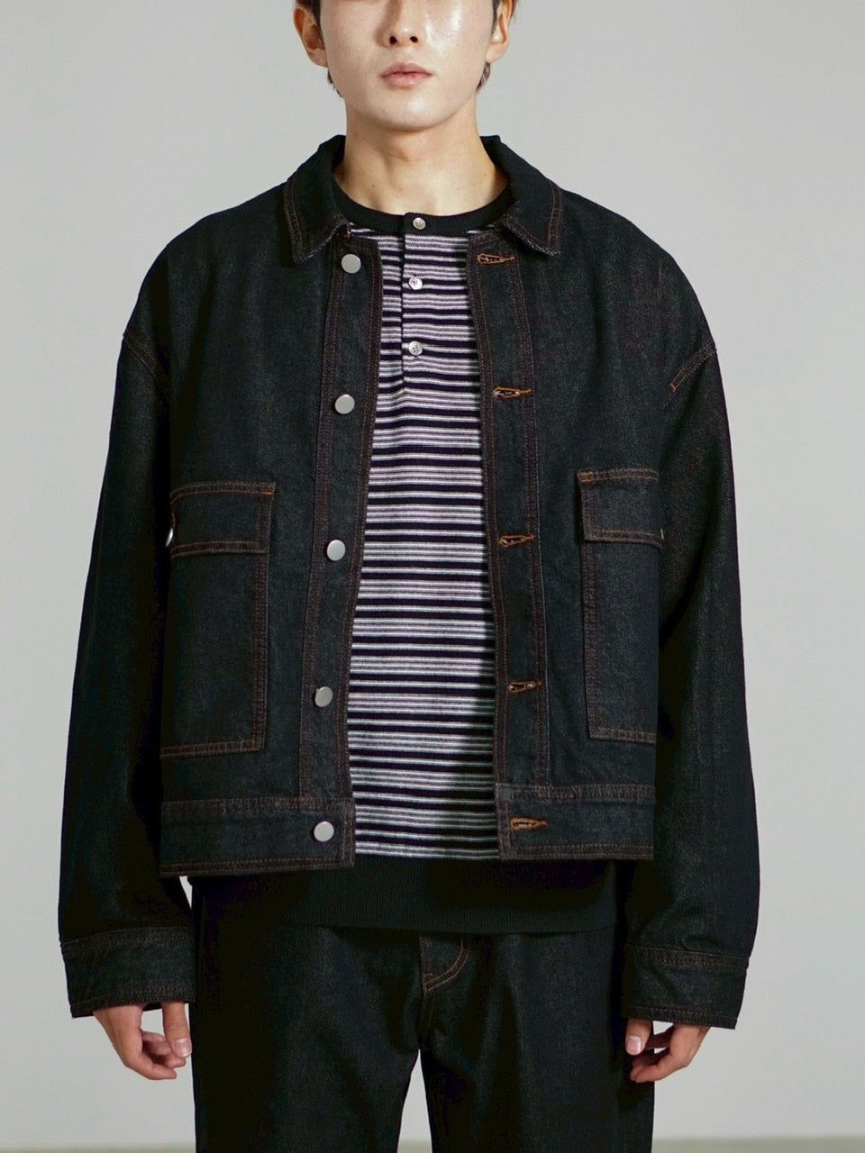 受注制【Chikashitsu +】2 pocket rigid denim jacket