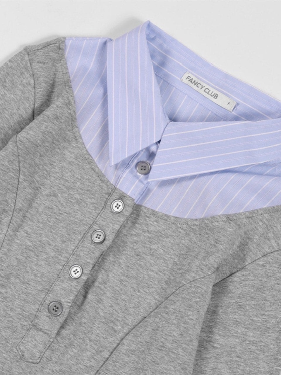 【FANCY CLUB】SHIRT LAYERED LONG SLEEVE / 【ファンシークラブ】シャツレイヤード長袖Ｔシャツ