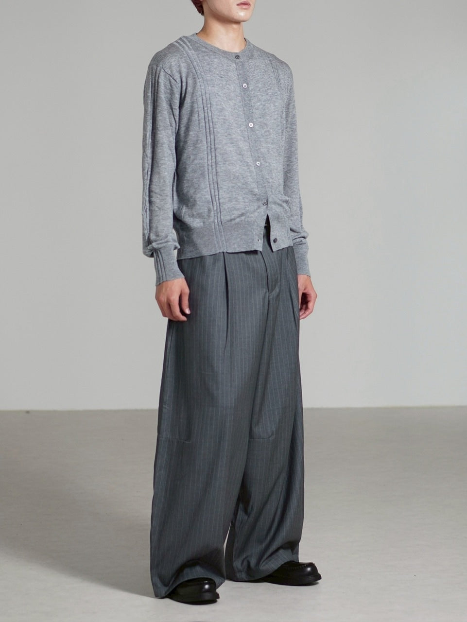 受注制【Chikashitsu +】wool blend cardigan / 【チカシツプラス】ウールブレンドカーディガン (2color)