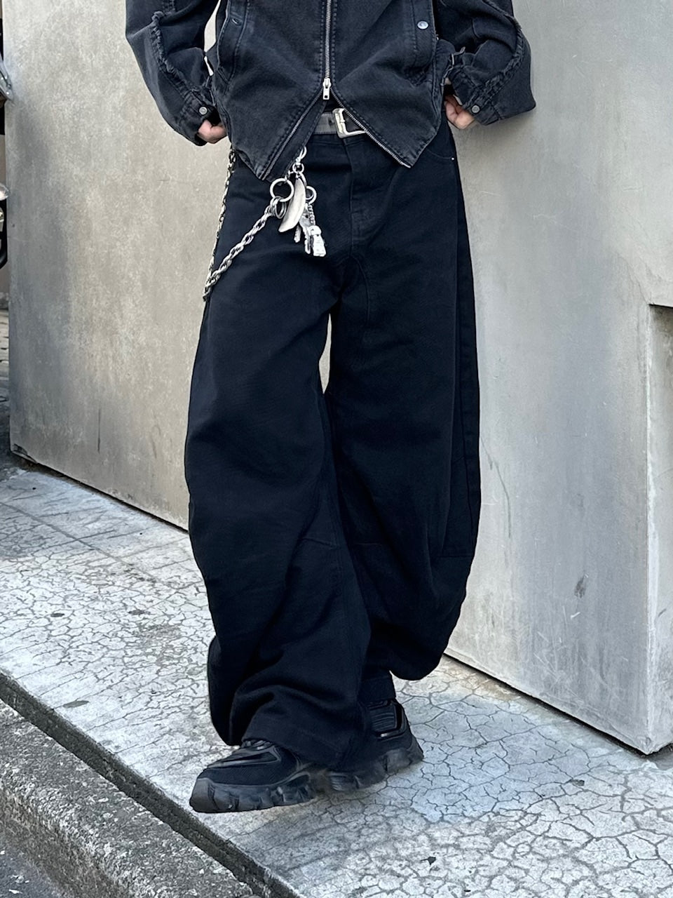 大阪店WEB限定受注制【Chikashitsu +】deep ballon curve pants / 【チカシツプラス】ディープバルーンカーブパンツ (2color)