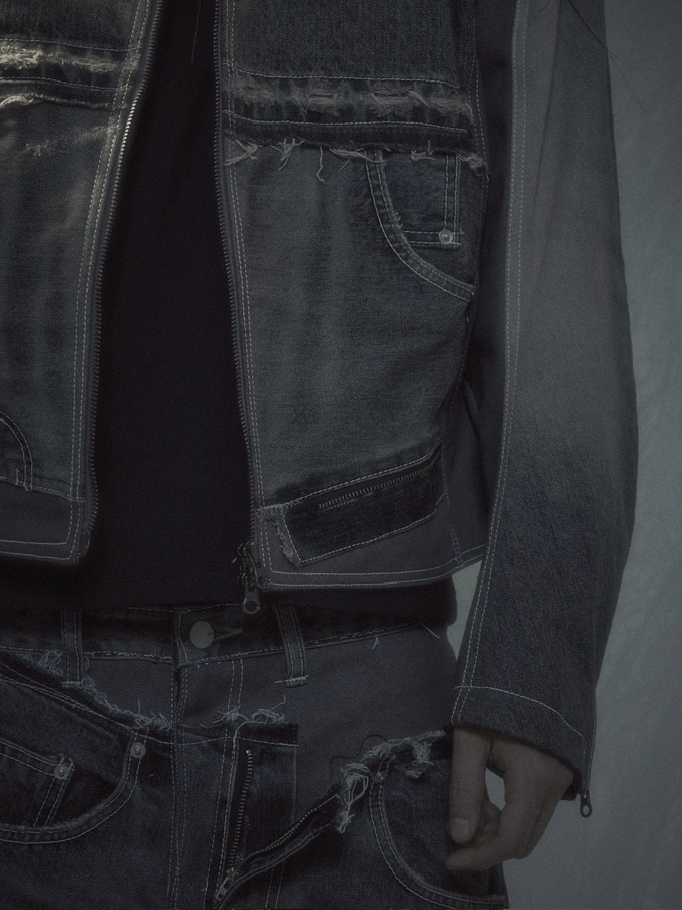 【SURGERY】surgery denim biker jacket / 【サージェリー】サージェリー デニム バイカー ジャケット