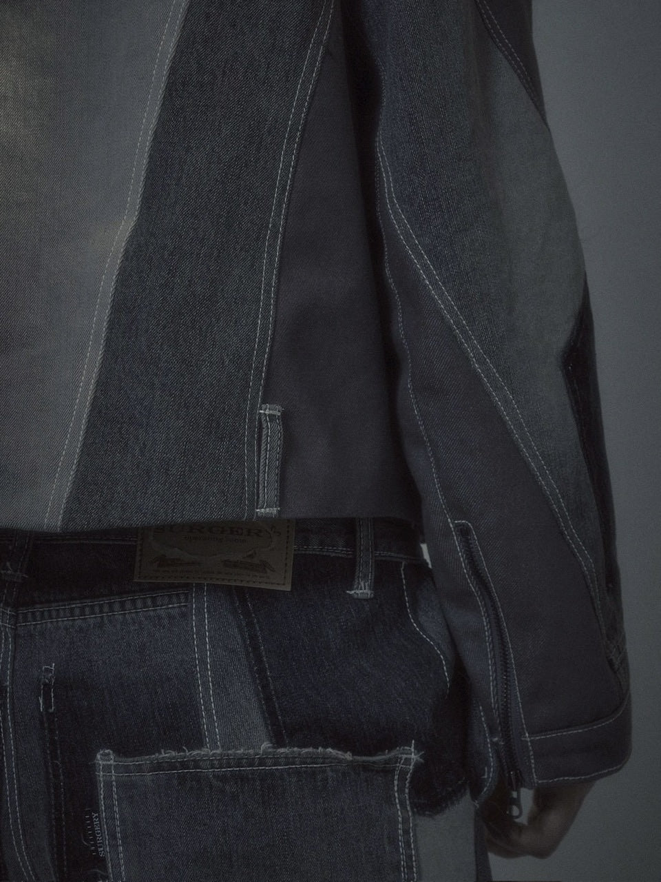 【SURGERY】Surgery fur trimming denim jacket