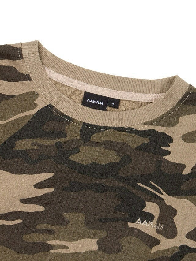 【AAKAM】Camouflage layered Long Sleeve