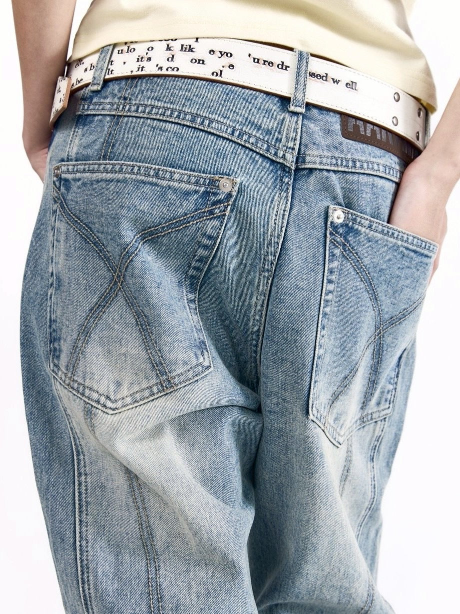 【AAKAM】Typography Leather Belt