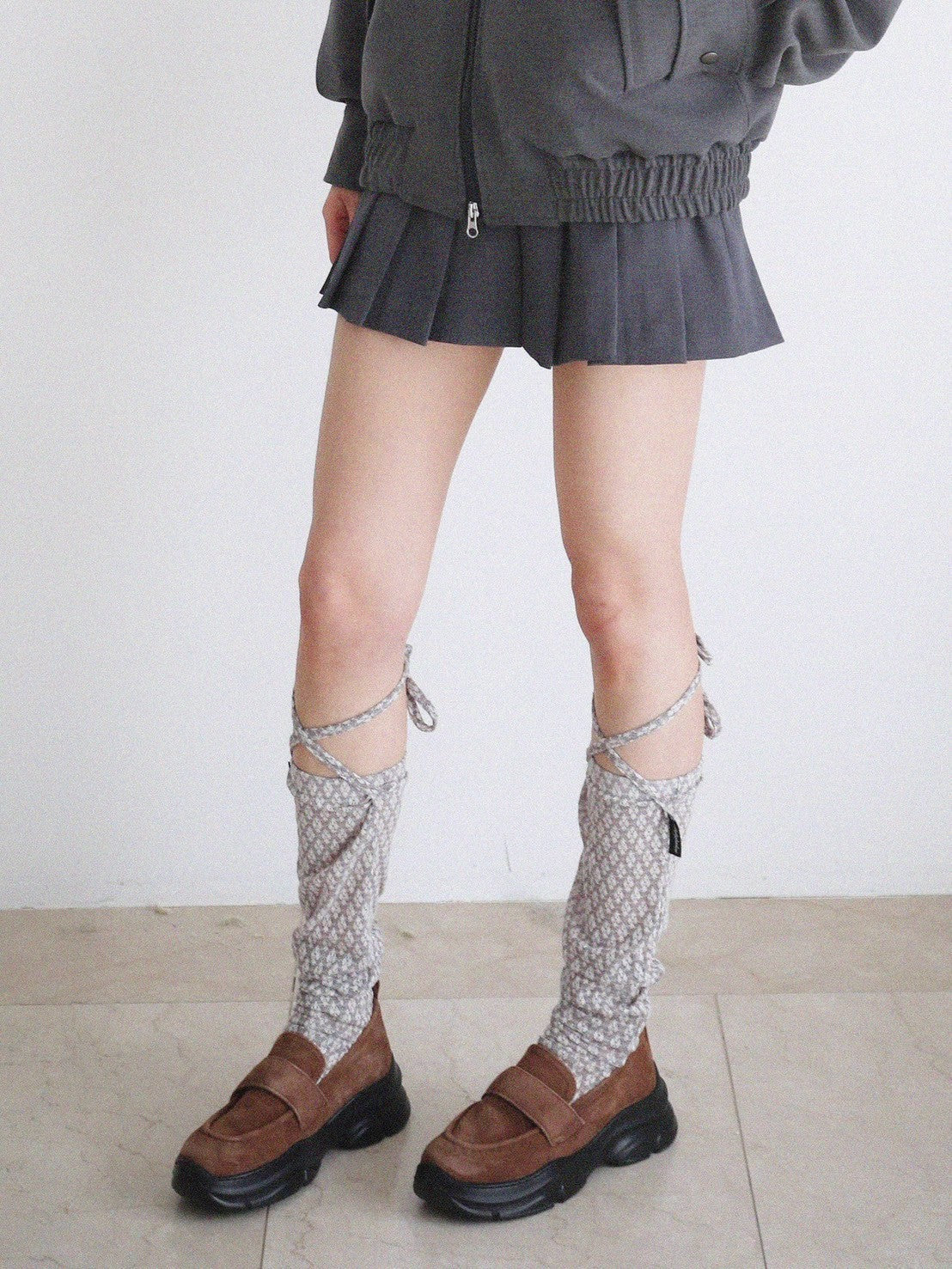 12/21 20:00 再販【Uglyshadow】LACE LONG SOCKS (5color)