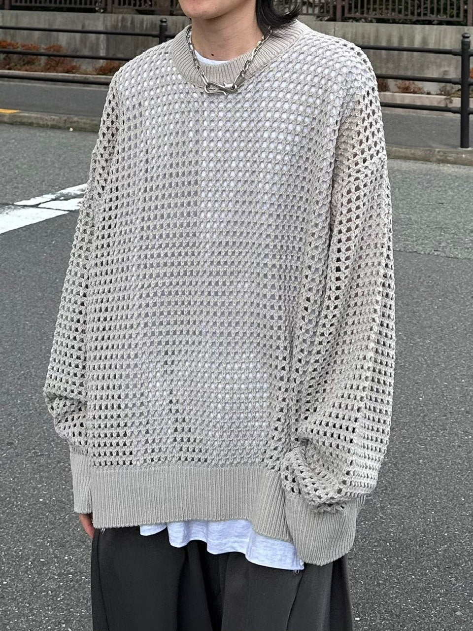 受注制【Chikashitsu +】lib mesh knit (3color) – PRESSING WEB SHOP