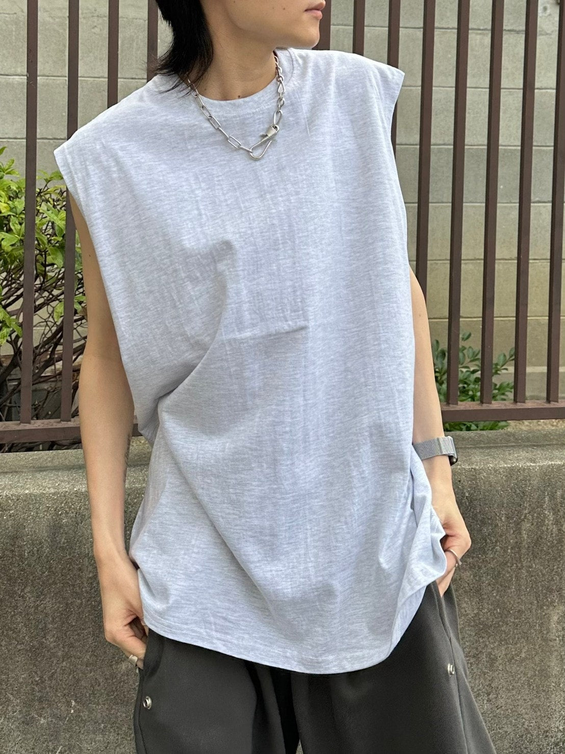 受注制【Chikashitsu +】basic cotton sleeveless (5color)
