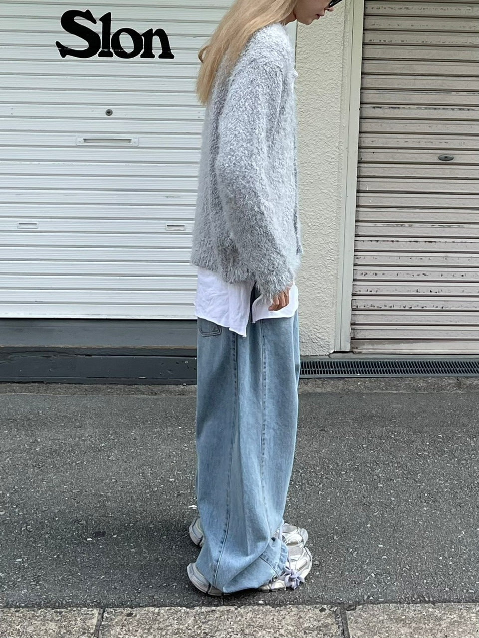 受注制【Chikashitsu +】bookle hairly cardigan (3color) / 【チカシツプラス】バックルヘアリー長袖カーディガン