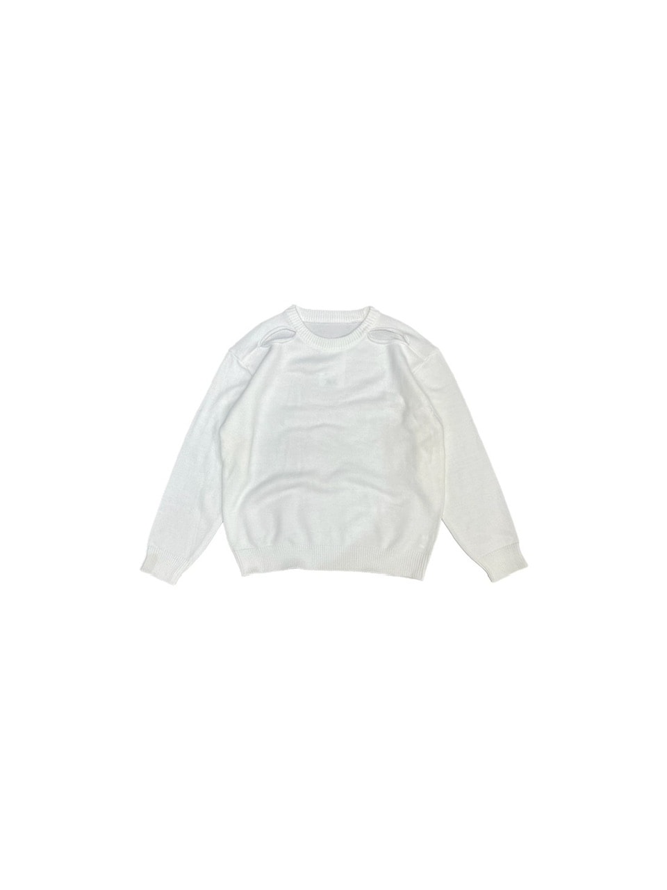 受注制【Chikashitsu +】shoulder slit knit (4color)