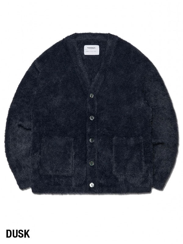 【NOMANUAL】HAIRY SOFT CARDIGAN / 【ノーマニュアル】ヘアリーソフト長袖カーディガン