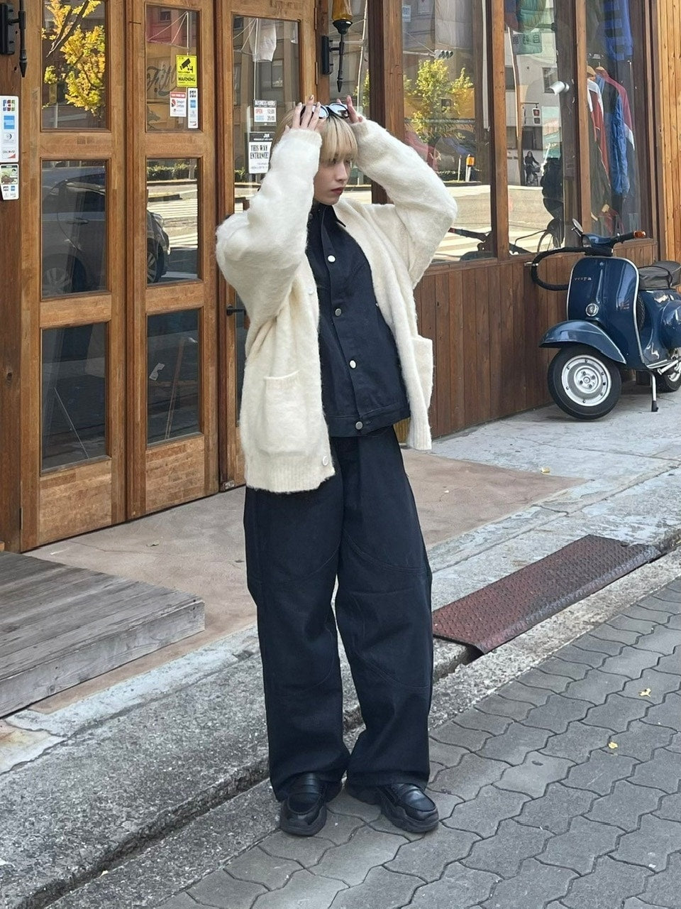 【Chikashitsu +】wool cardigan (4color)