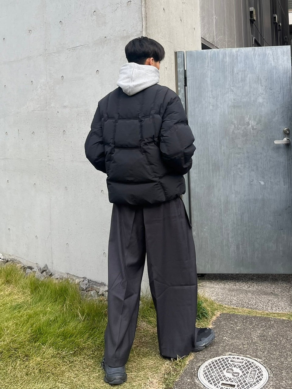 受注制【Chikashitsu +】belt wide slacks (3color)