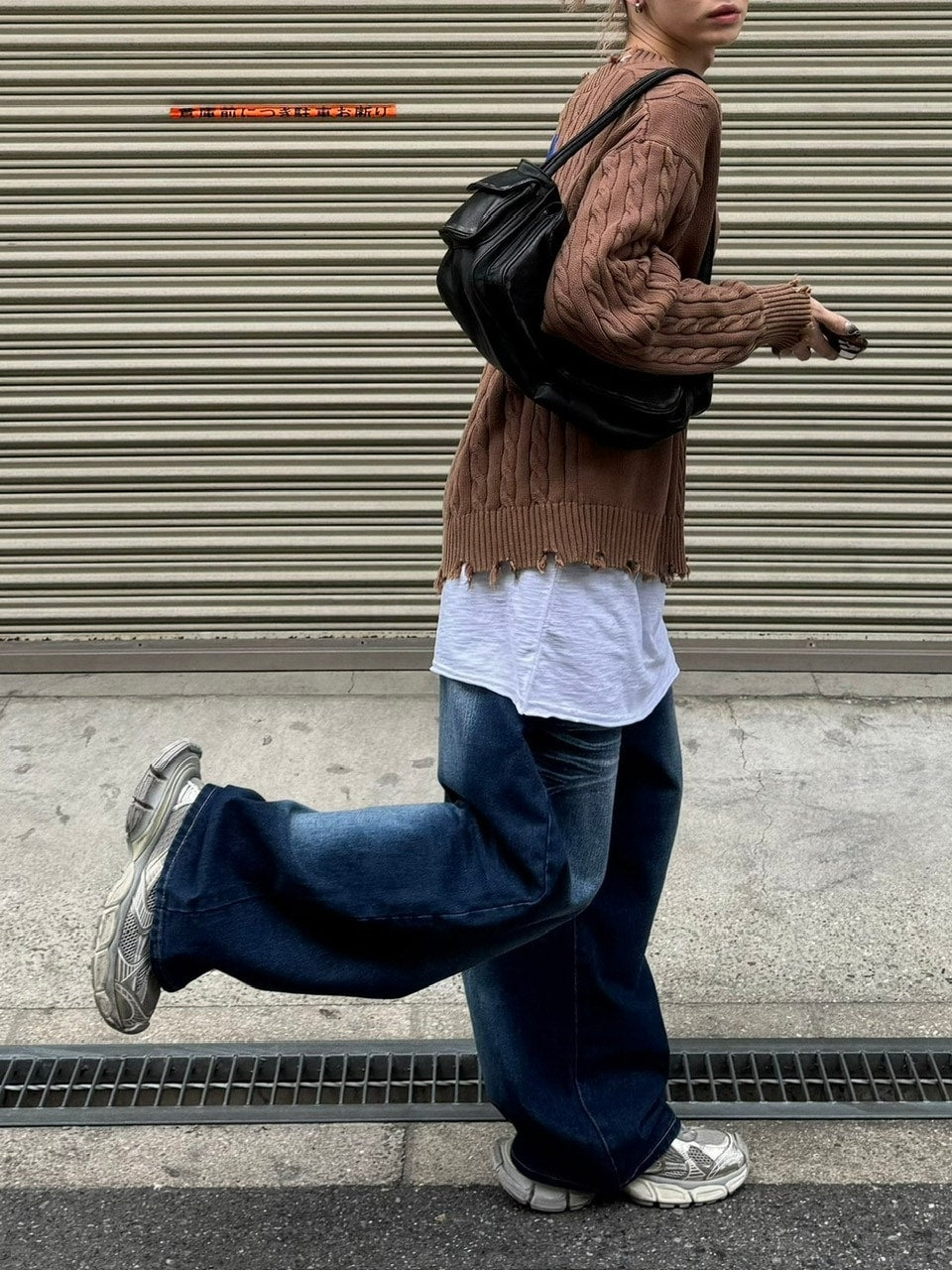 【Chikashitsu +】design washing wide denim pants (2color) / 【チカシツプラス】デザインウォッシングワイドデニムパンツ