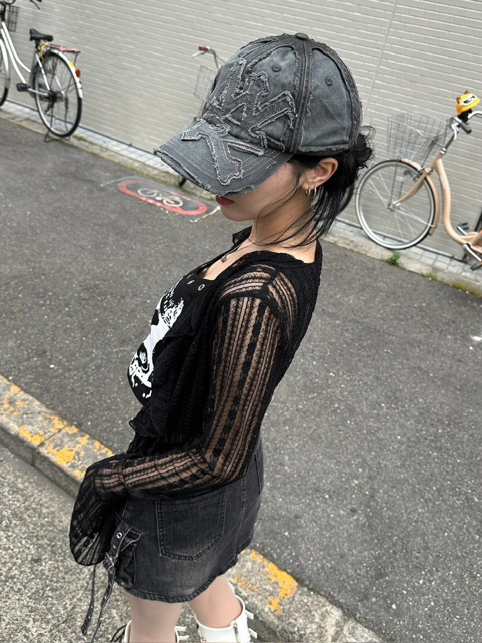 【Never mind the XU】frill lace cardigan (2color)