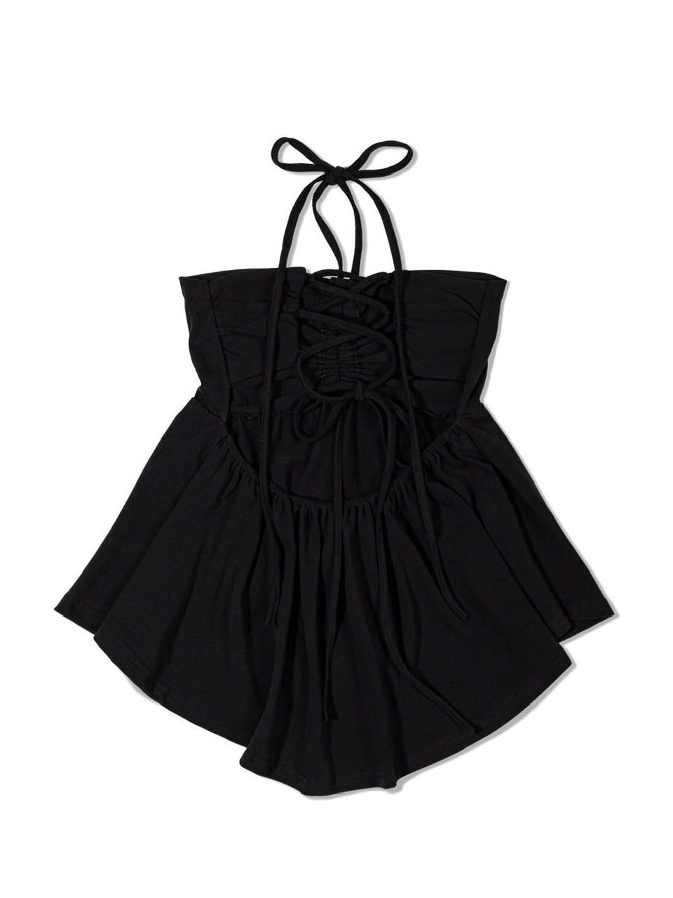 【Uglyshadow】BEADS TUNNEL SLEEVELESS / 【アグリーシャドウ】ビーズホルターネックキャミソールチュニック