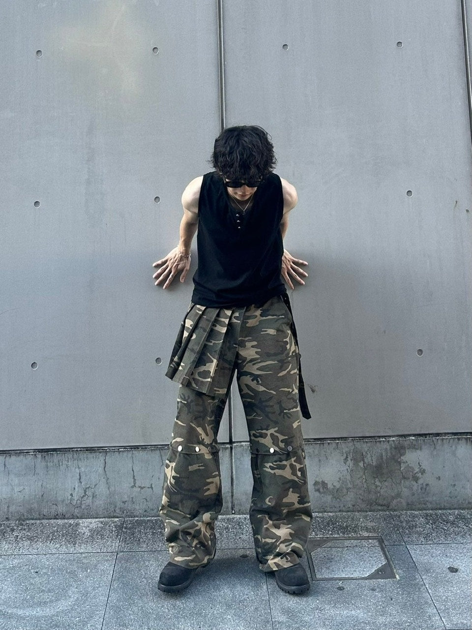 【Chikashitsu +】henry neck sleeveless (3color) / 【チカシツプラス】ヘンリーネックタンクトップ