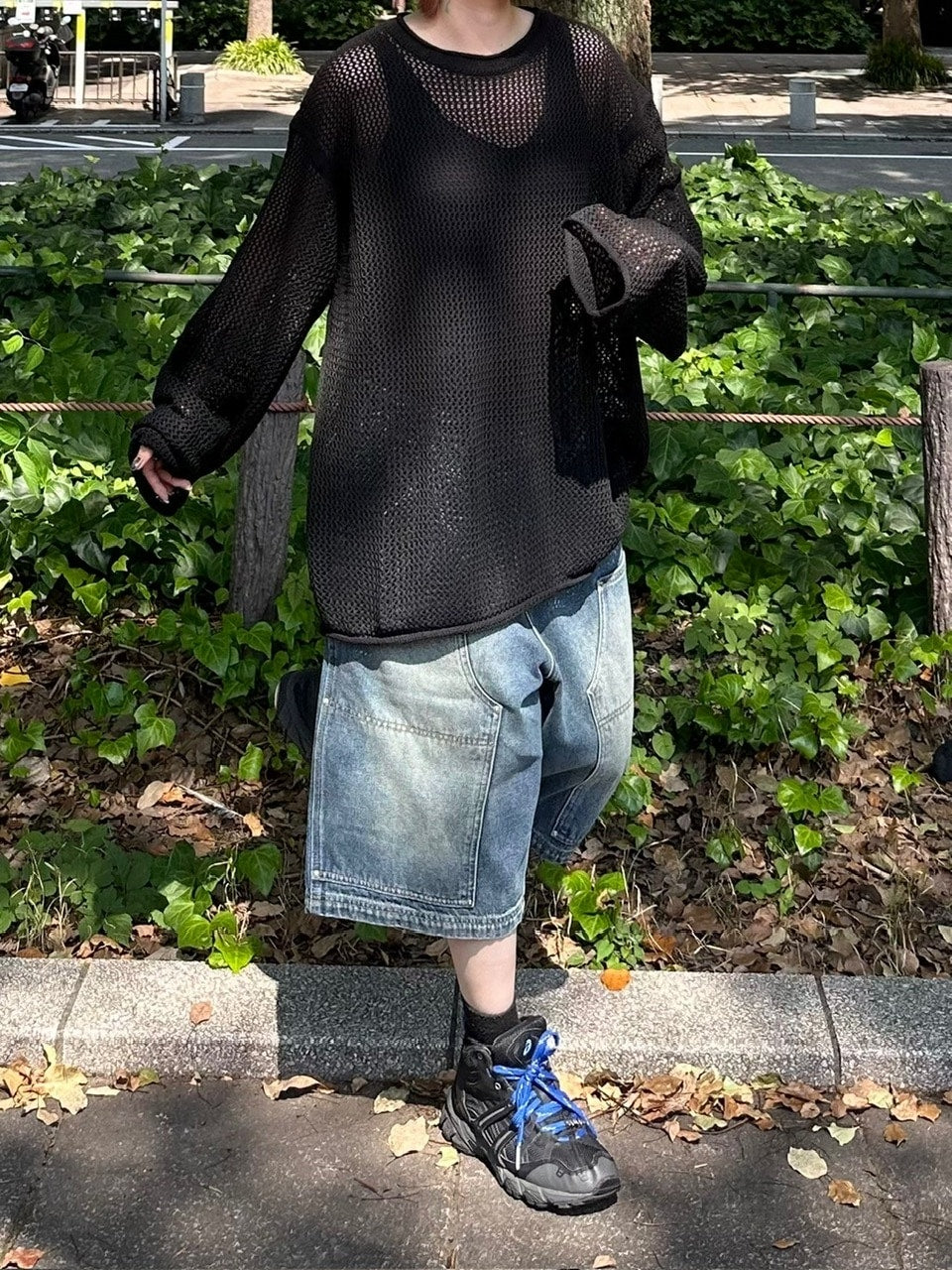 【Chikashitsu +】oversized net summer knit (3color)