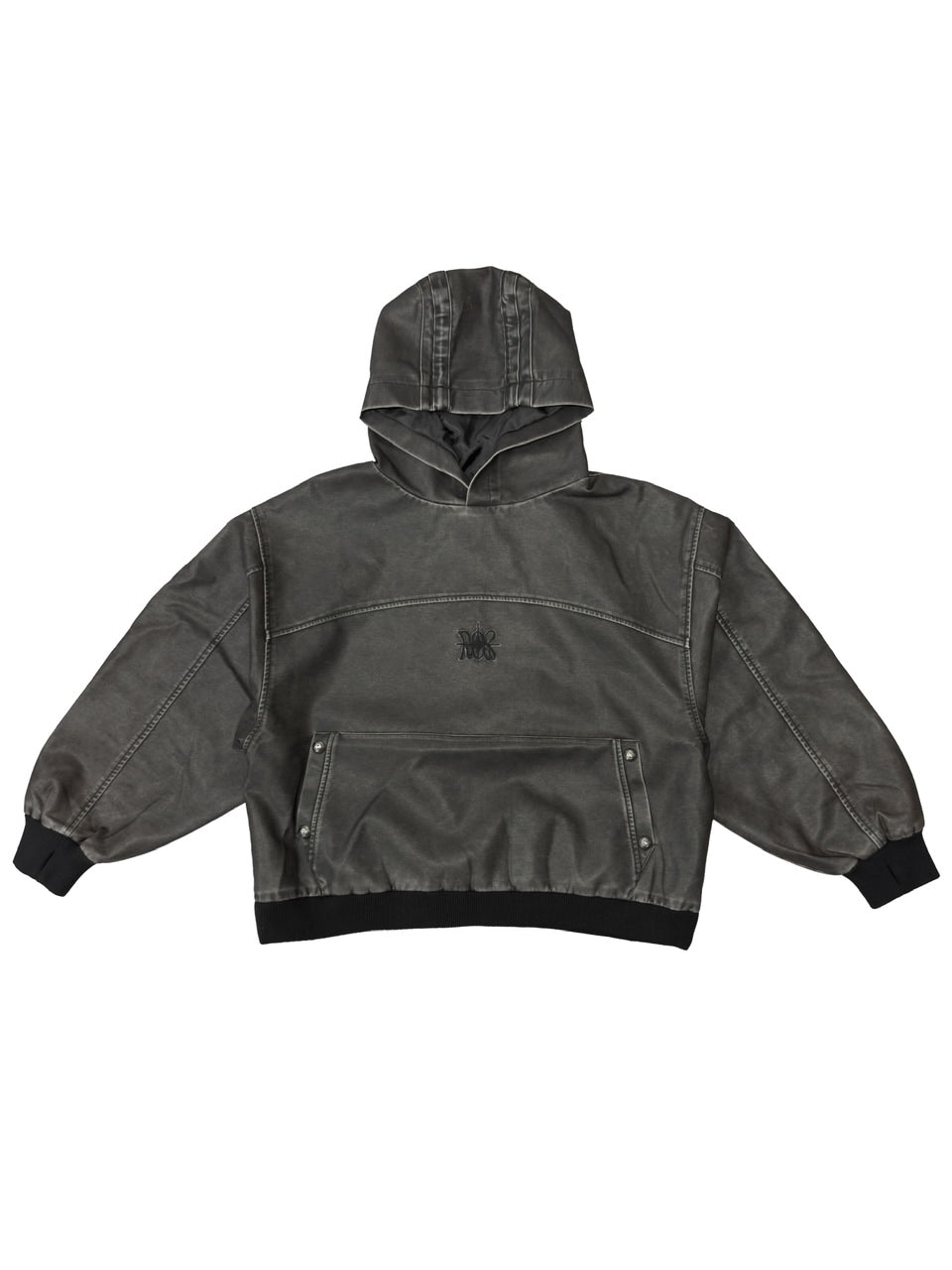 Rosen Kreuz】VINTAGE LEATHER SHIRRING HOODIE – PRESSING WEB SHOP