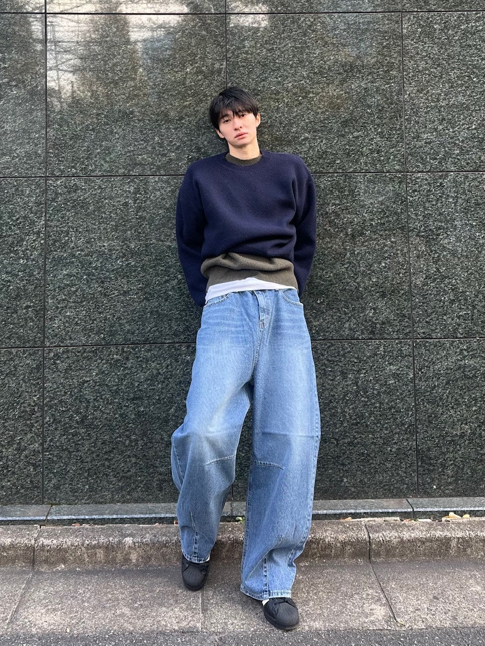 東京店WEB限定【Chikashitsu +】round wool knit (4color)