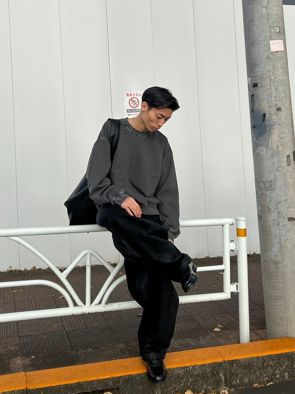 受注制【Chikashitsu +】cropped washing sweat (4color) / 【チカシツプラス】ウォッシングクロップ長袖スウェットシャツ