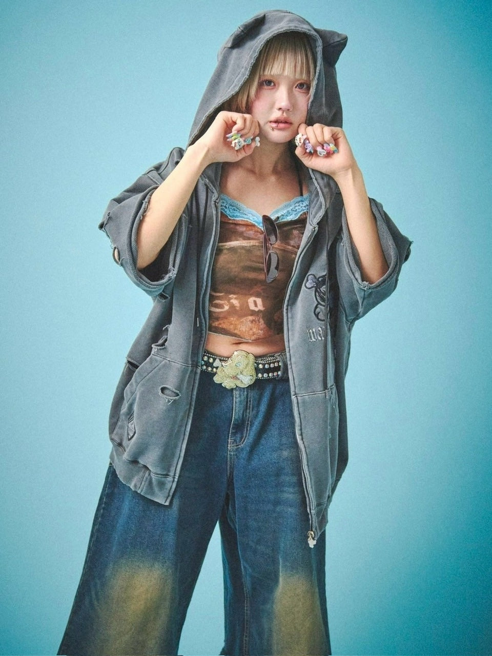 【GALFY】病みに染まりし反戦パーカー