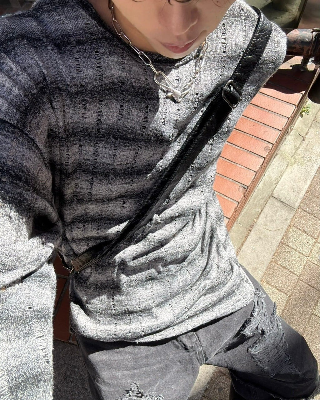 【Chikashitsu +】gradation border knit (5color) / 【チカシツプラス】グラデーションボーダー長袖ニット