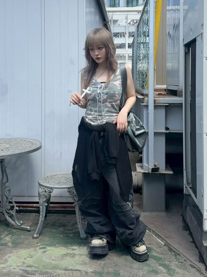 【roaringrad】WASHED DENIM CARPENTER PANTS