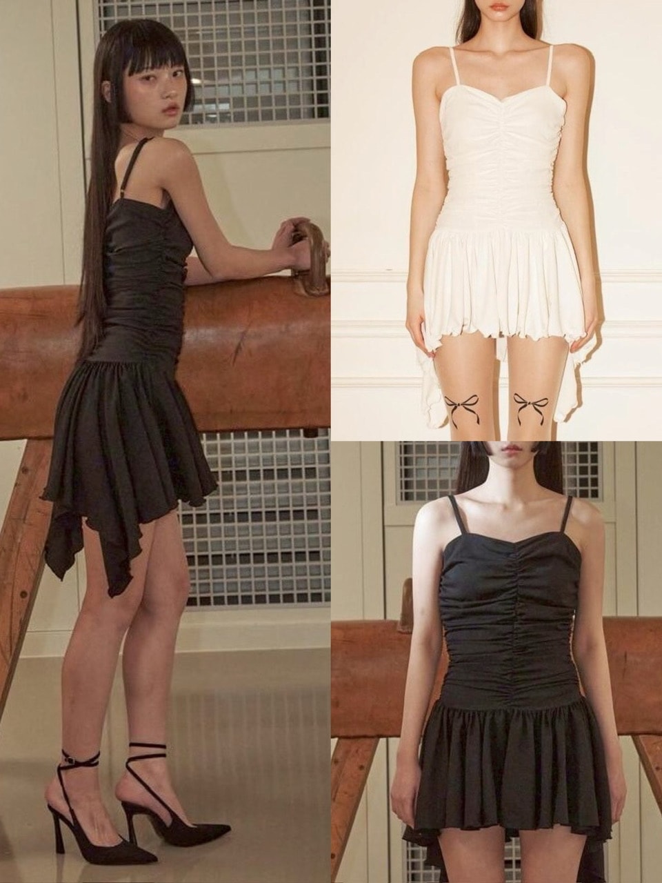 【ODDONEOUT】Shirring onepiece / 【オッドワンアウト】シャーリングキャミソールワンピース