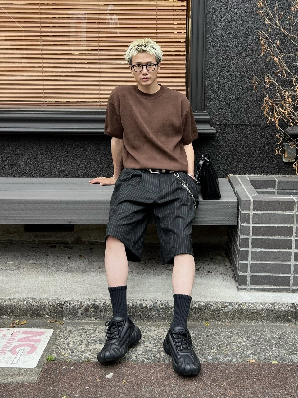 東京店WEB限定受注制【Chikashitsu +】crew neck cotton knit (3color)