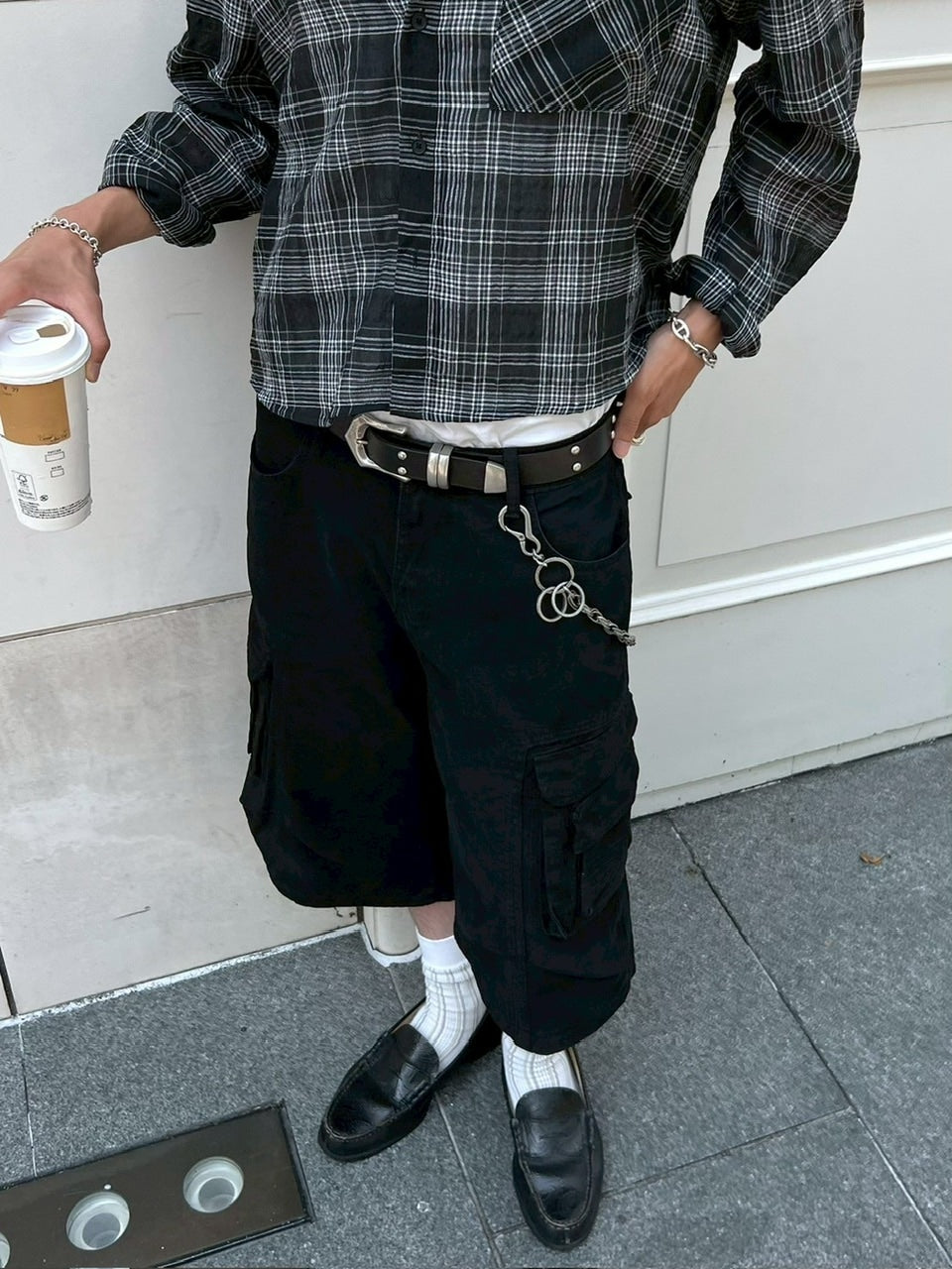 大阪店WEB限定受注制【Chikashitsu +】cotton cargo bermuda pants (2color)