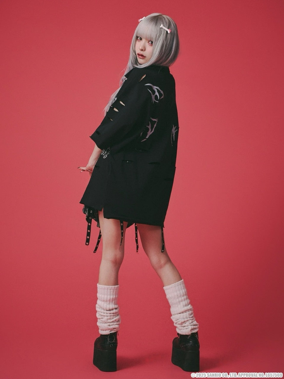 【GALFY×KUROMI】イルガルフィーボロボロ半袖TEE