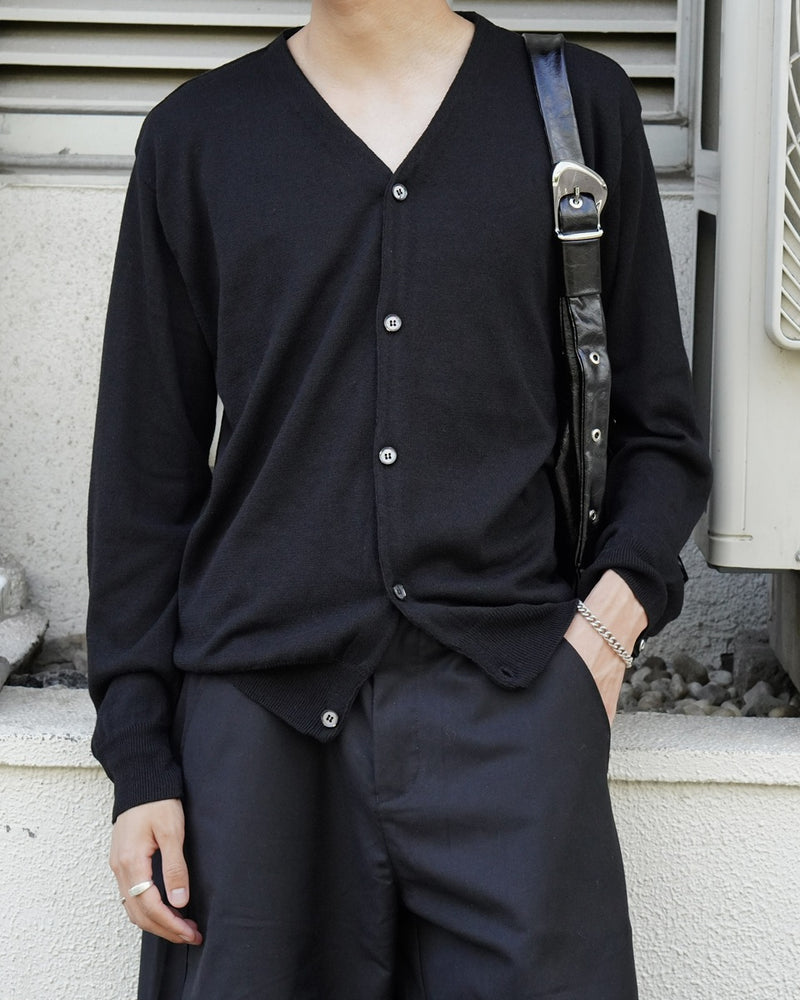 東京店WEB限定【Chikashitsu +】cropped linen knit cardigan / 【チカシツプラス】クロップドリネンニットカーディガン (3color)
