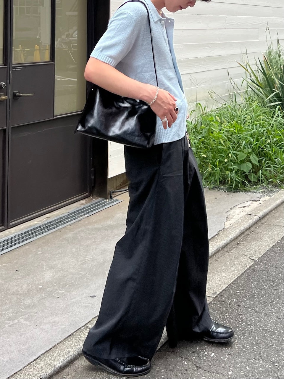 東京店WEB限定受注制【Chikashitsu +】boucle knit polo cardigan (2color) / 【チカシツプラス】ブークレニットポロカーディガン (2color)