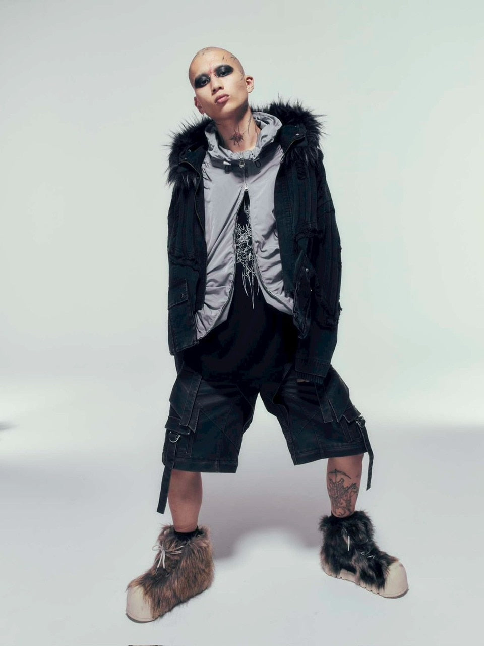 【DIG YOUR OWN GRAVE】SYN-EDGE BLOUSON /【ディグユアオウングレイブ】アシンメトリーテックブルゾン