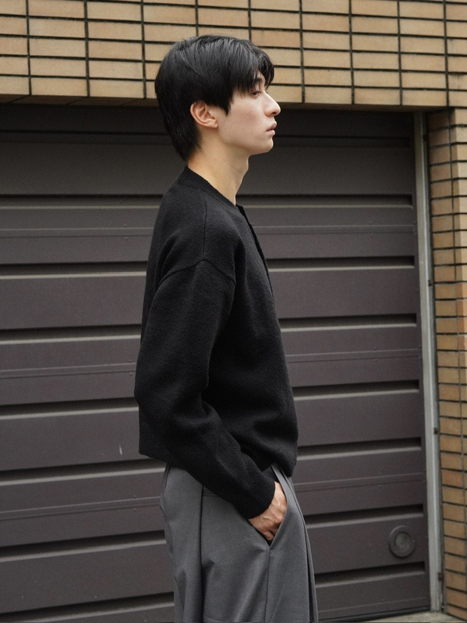 東京店WEB限定受注制【Chikashitsu +】soft touch crew neck knit cardigan / 【チカシツプラス】ソフトタッチクルーネックニットカーディガン (4color)