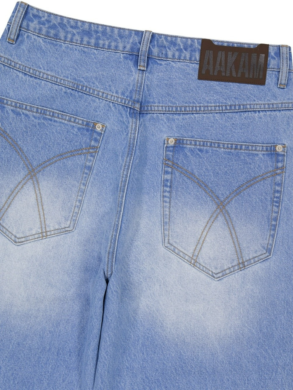 【AAKAM】Side Rhinestone Denim Pants