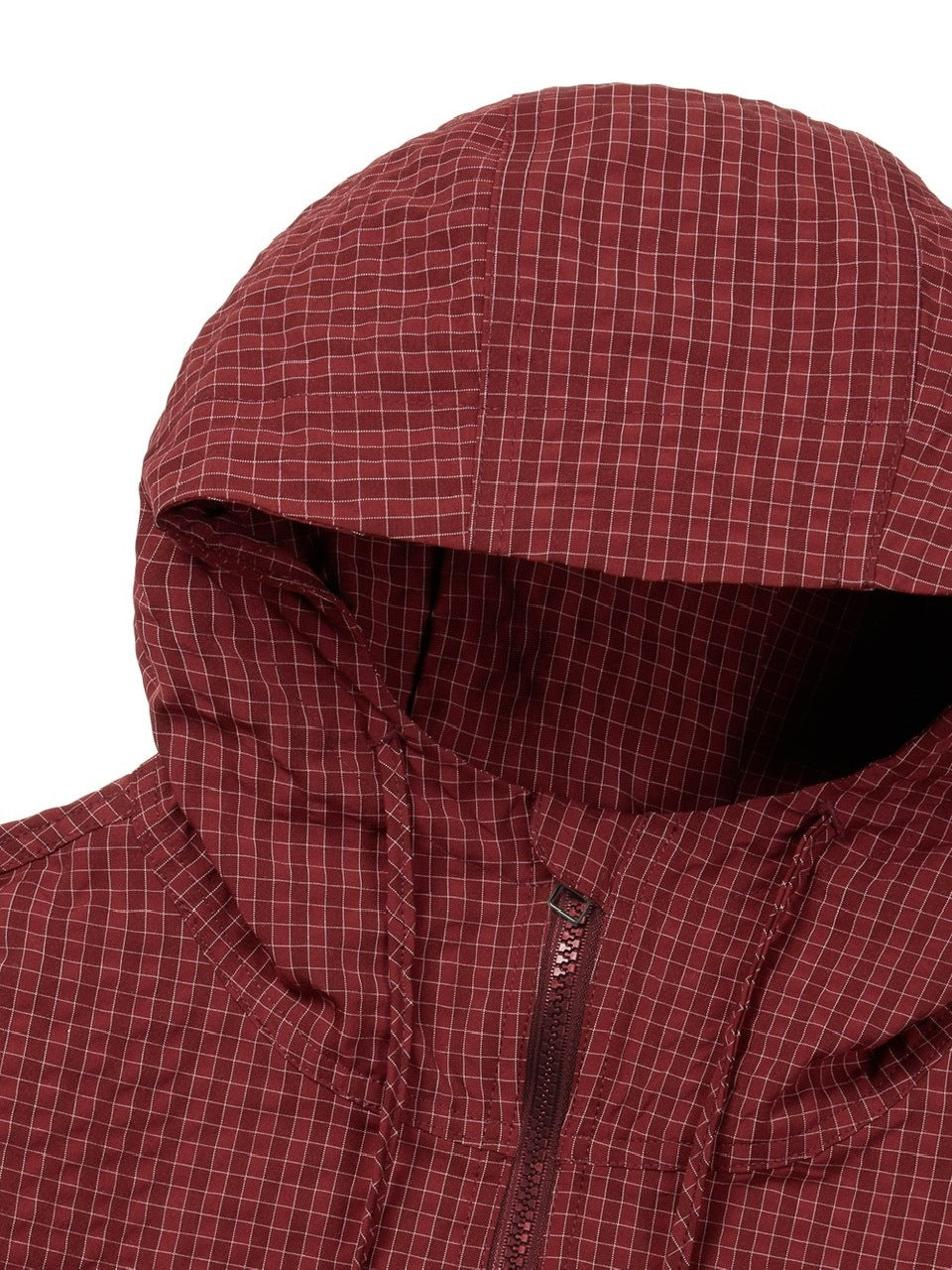 【AAKAM】Check Pattern Hooded Jacket