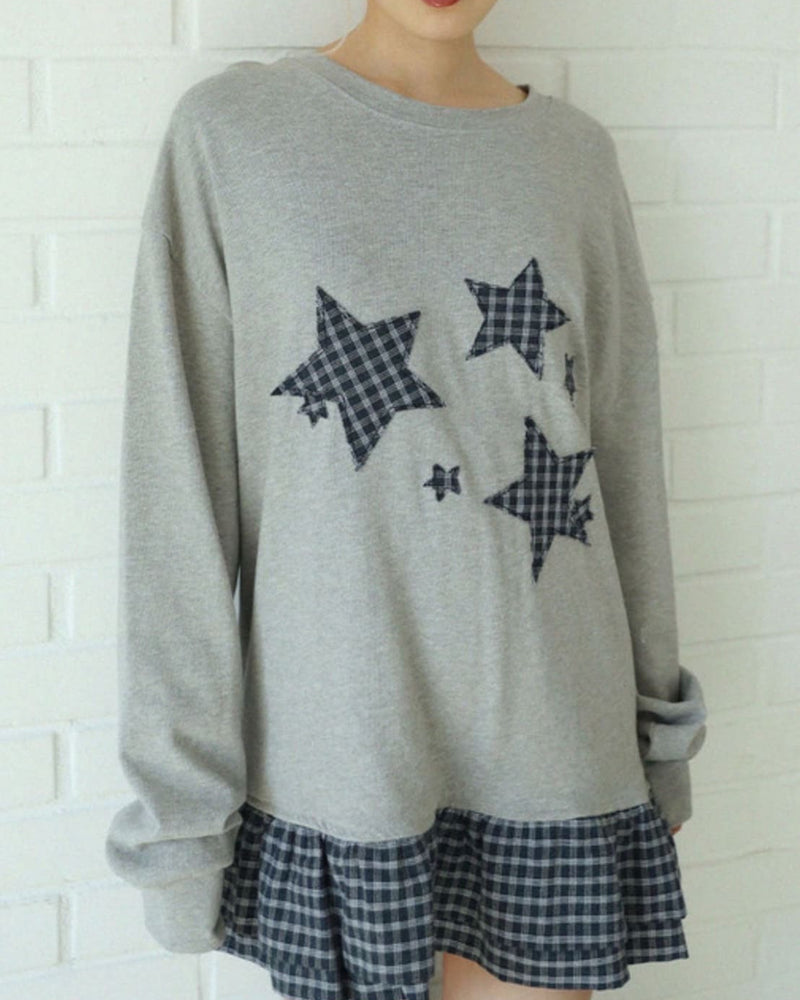 12/21 20:00 再販【Uglyshadow】STAR FRILL LONGSLEEVED T-SHIRT