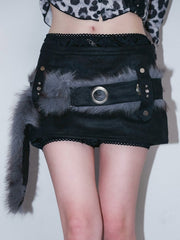1/2 20:00発売【CHERRYQUIRI】fur loop eyelet belt