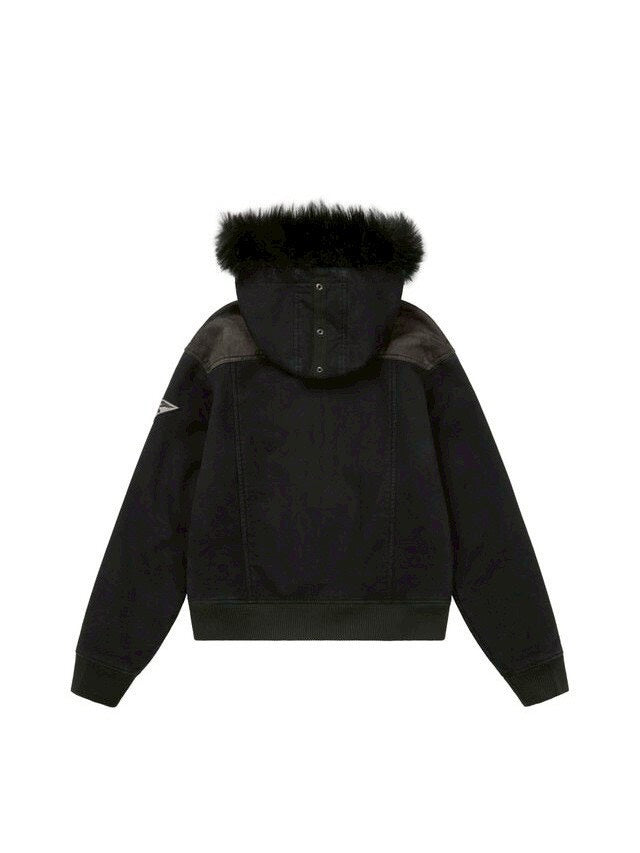 【AAKAM】Fur Camo Contrast Jacket