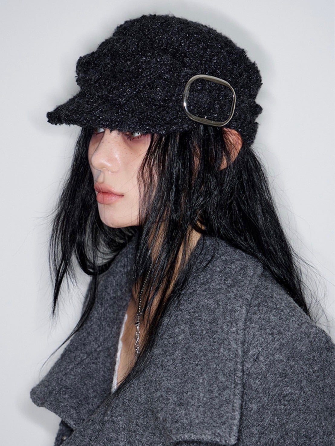 【NOT KNOWING】Double Belted High-Neck Coat