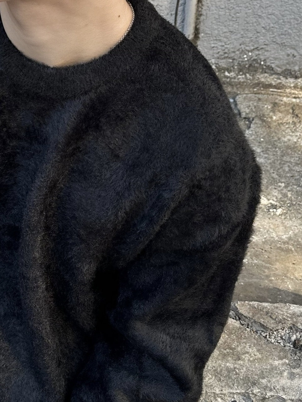 大阪店WEB限定受注制【Chikashitsu +】cropped hairy knit / 【チカシツプラス】クロップドヘアリーニット (3color)