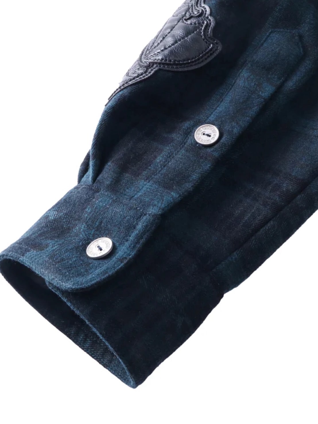 【The Boy Has No Patience】TBHNP LUMINOUS DAWN RHINESTONE PEARL BAT PATTERN L-S SHIRT / 【ザボーイハズノーペーシェンス】ラインストーンチェックシャツ