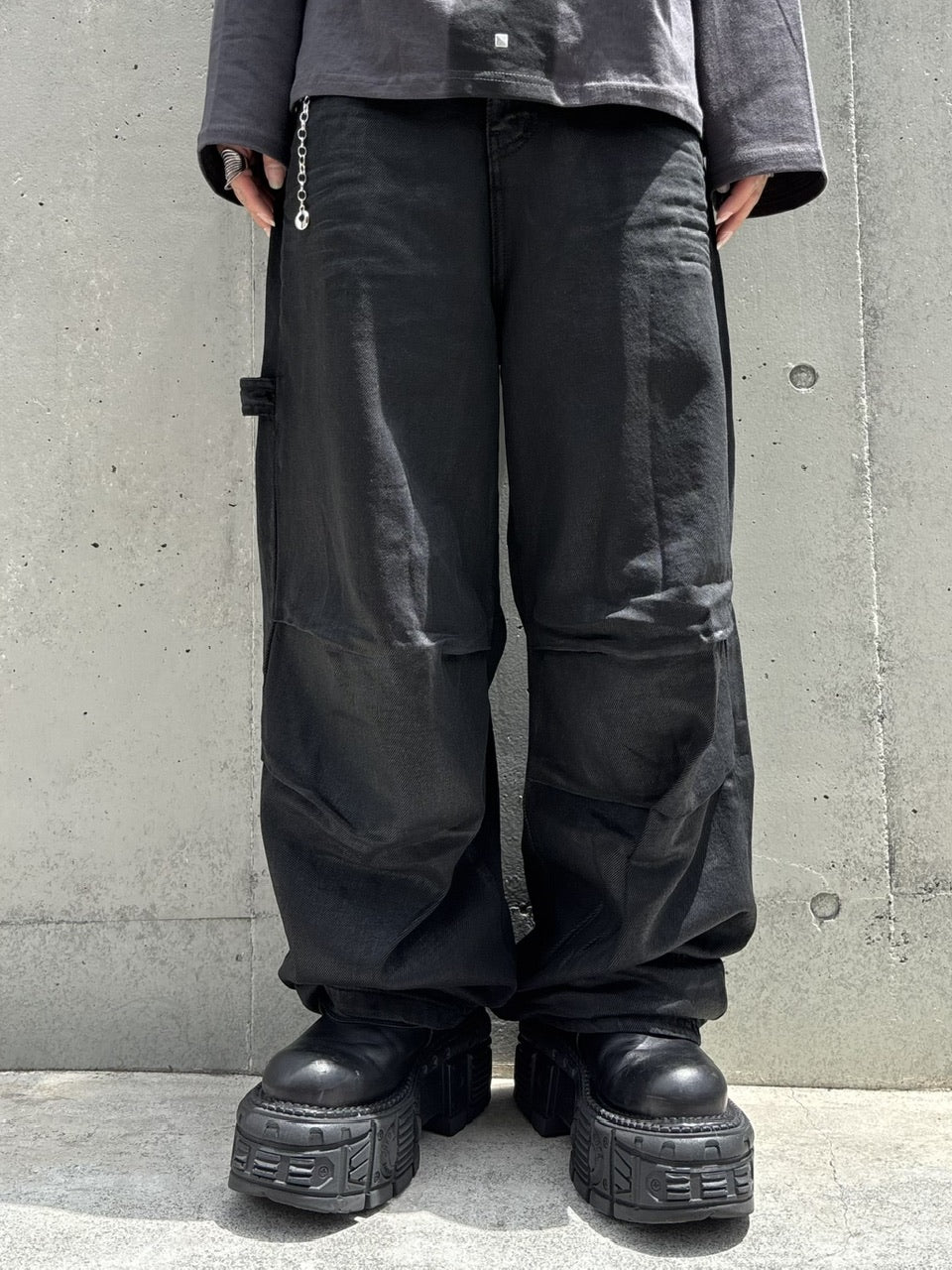 受注制【Never mind the XU】coating denim pants
