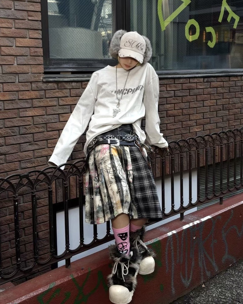 国際配送【Never mind the XU】washed long sleeve (2color)