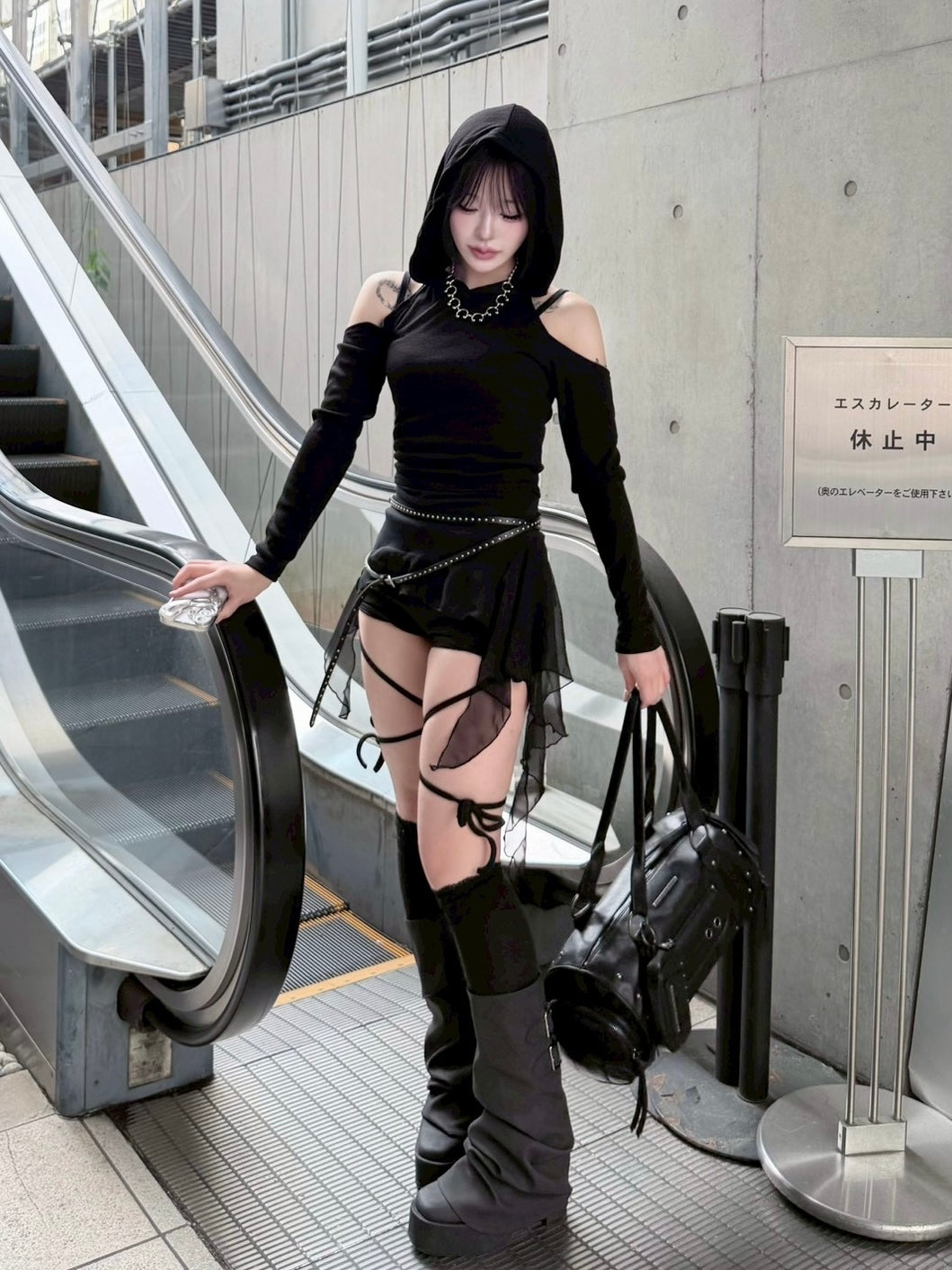 受注制【nmtc+】back slit hoodie (3color)
