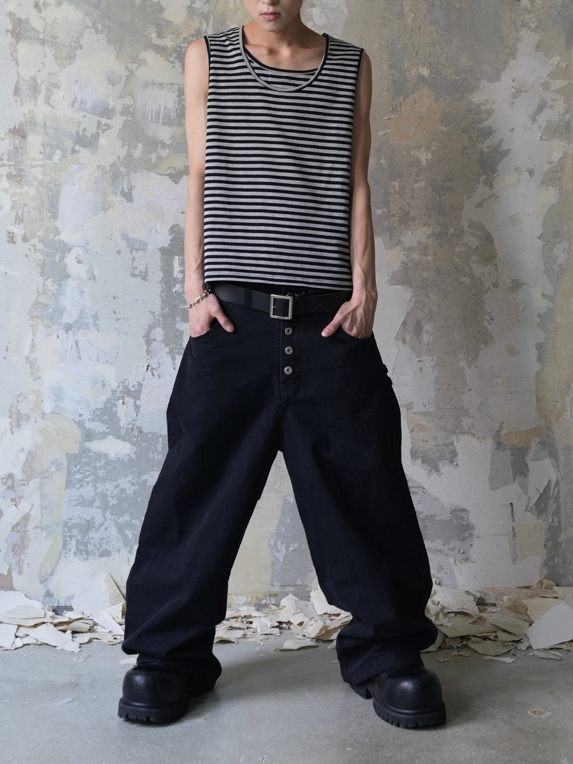 【Lee fi Ne】Ripstop Button Fly Trousers