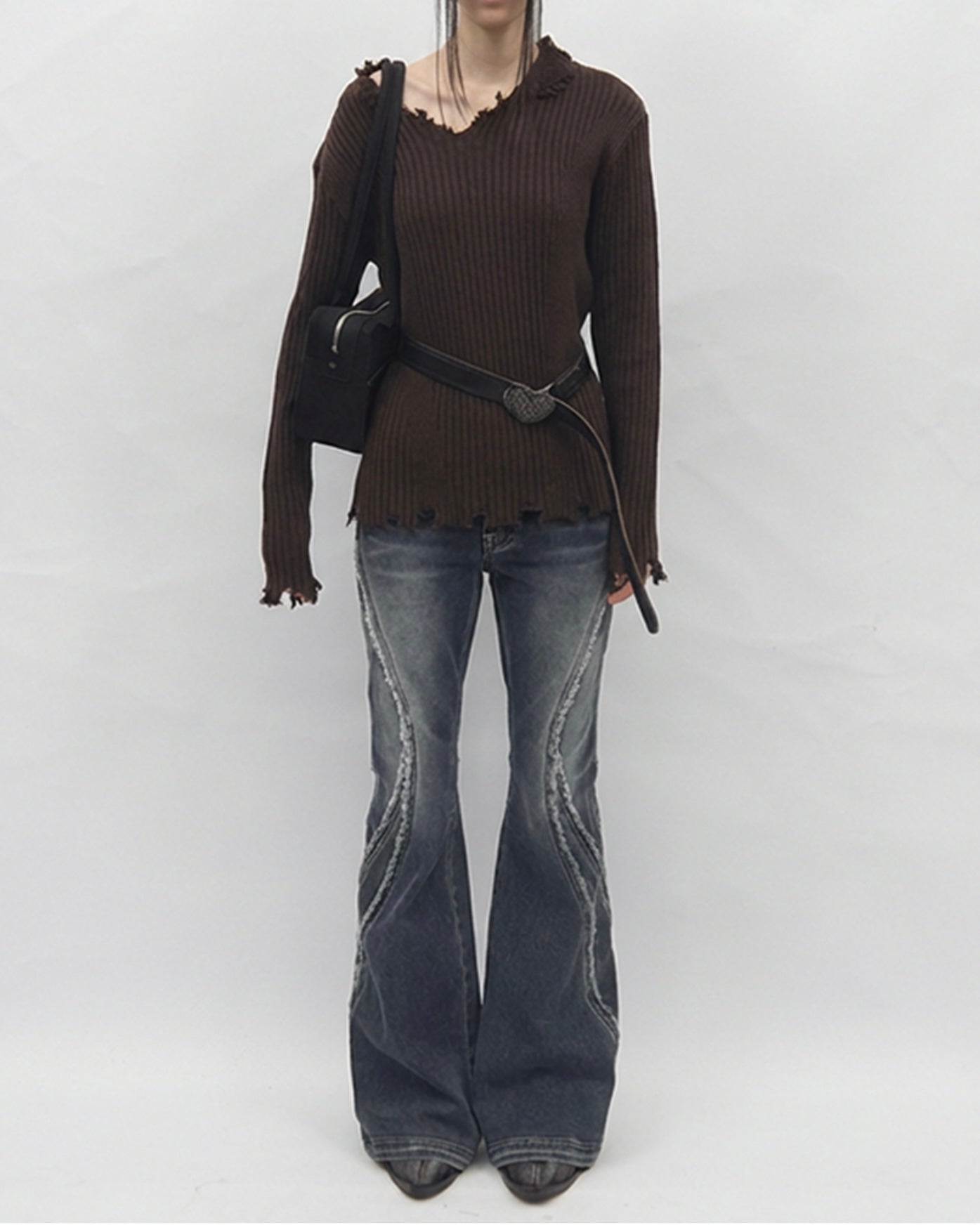 【BLR BLUER】Unravel Line Knit