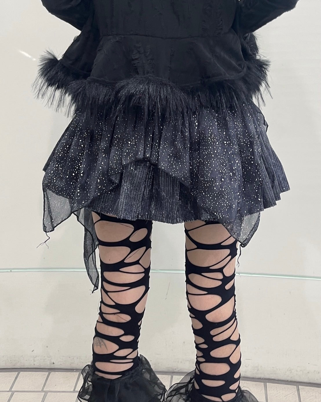 国際配送【BABY09】sequins garter belt skirt