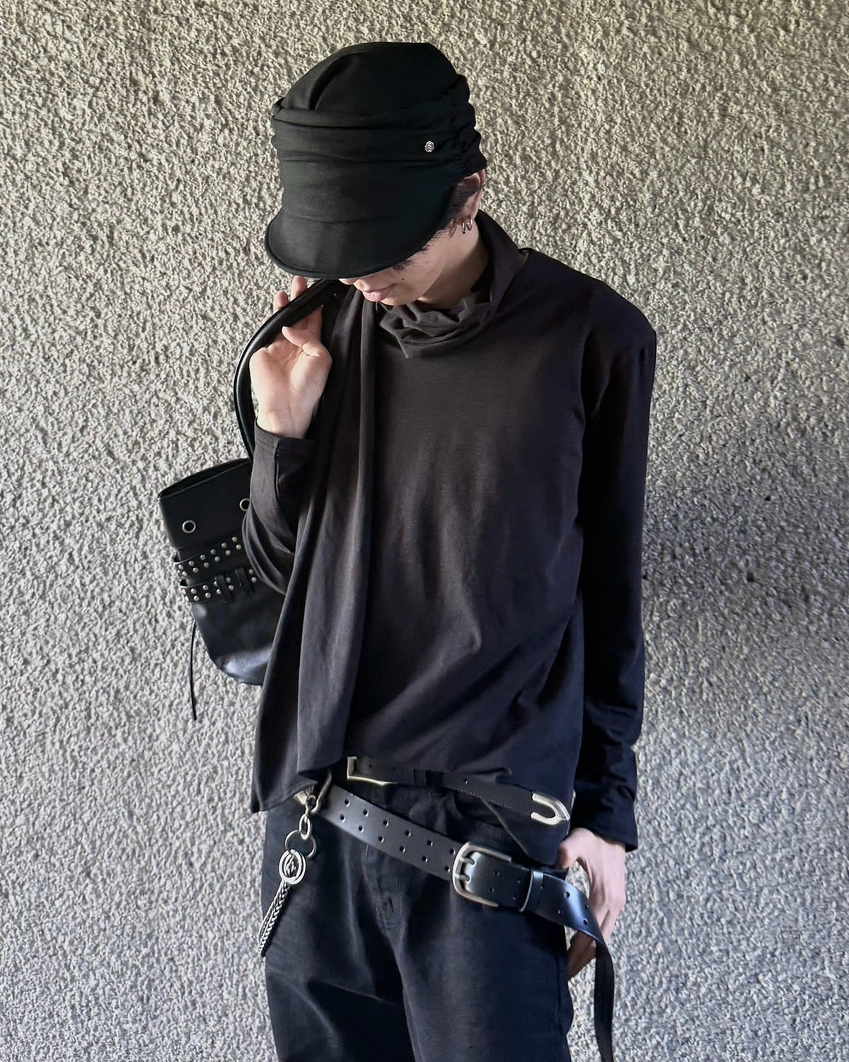 受注制【nmtc+】Draped Scarf Neck Top (2color)